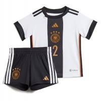 Echipament fotbal Germania Antonio Rudiger #2 Tricou Acasa Mondial 2022 pentru copii maneca scurta (+ Pantaloni scurti)